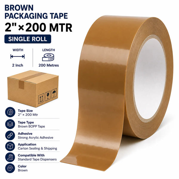 2" × 200 Mtr | Brown Packaging Tape | ₹101.56/Roll